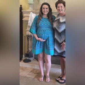 Blue maternity dress